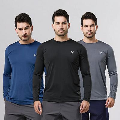 Imagem do produto Kit 3 Camisas Camisetas Proteção Uv 50+ Masculina...