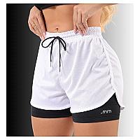 Imagem do produto Short Duplo Compreensão Fitness Bermuda Academia -...
