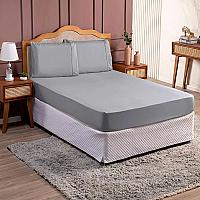 Imagem do produto Jogo Lençol Casal 3pç 400 Fios Hipercal Conforto M...