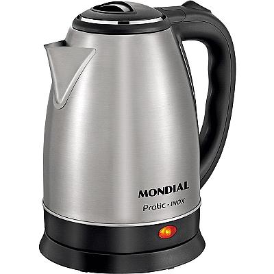 Imagem do produto MONDIAL Chaleira Elétrica Pratic, Preto/Inox, 1200...
