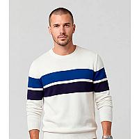 Imagem do produto Suéter Masculino Comfort Tricot Listrado Diametro...