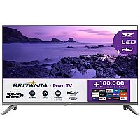 Imagem do produto Smart TV 32" HD Britânia B32CRA Roku TV LED Wi-fi...