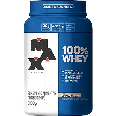 Imagem do produto Max Titanium 100% Whey (900G) de Sabor Cookies And...