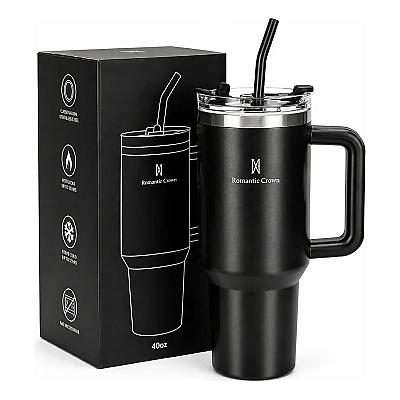 Imagem do produto Copo Térmico Gigante 1,2l Inox Com Tampa , e  Inox...