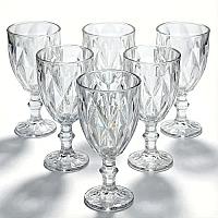 Imagem do produto Jogo 6 Taças de Cristal 340ml Diamond Transparente...