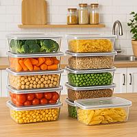 Imagem do produto Kit 10 Potes 500ml Bpa Free Freezer Microondas