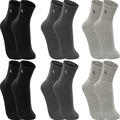 Imagem do produto Kit de 6 Pares Meias Lupo Cano Médio Esportivas -...