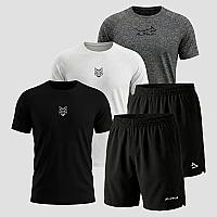 Imagem do produto Kit 5 Peças Dry 3 Camisetas e 2 Bermudas Alpha - P...