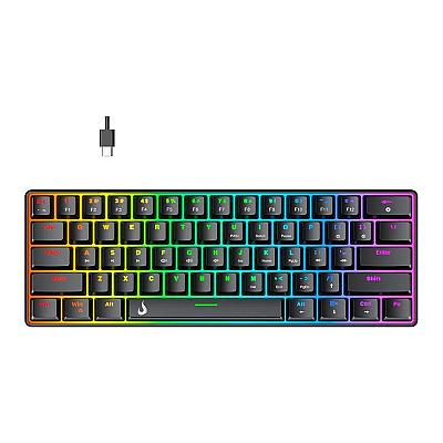 Imagem do produto Teclado Mecânico Gamer Rise Mode GM1 Black, RGB, S...
