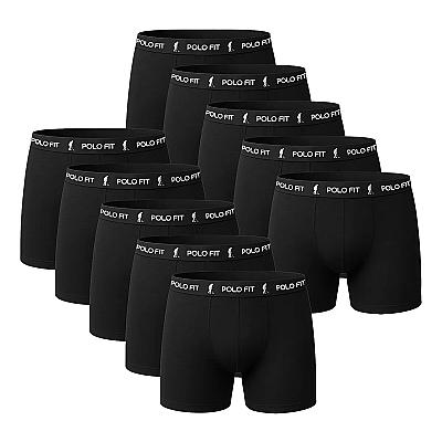 Imagem do produto Kit de 10 Cuecas Boxer Box Masculina Algodão Ataca...
