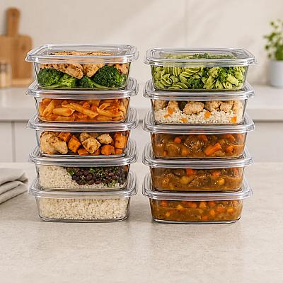Imagem do produto Kit 10 Pote Marmita 1000 Ml 1kg Bpa Free Freezer M...