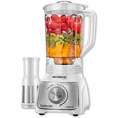 Imagem do produto MONDIAL, Liquidificador Turbo Branco/Inox 1100W, 1...