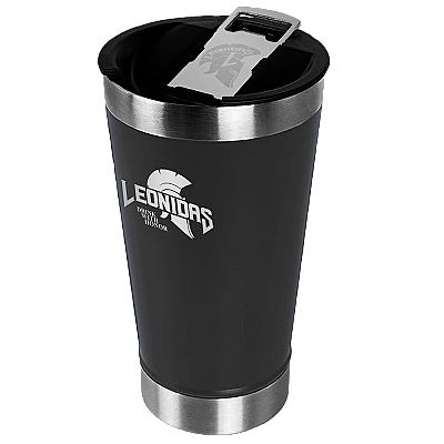 Imagem do produto Copo Térmico Leonidas, 473ml, Quente ou Frio, Meta...