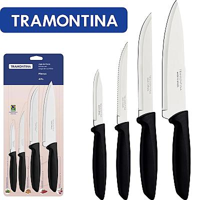 Imagem do produto Jogo De Facas Tramontina Plenus 4 Peças Em Aço Ino...