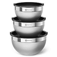 Imagem do produto Conjunto de Bowls Tigelas de Inox com Tampa Plásti...