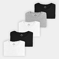 Imagem do produto Kit Camiseta Hering C/ 5 Peças Feminina - Mescla