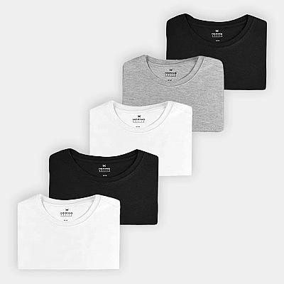Imagem do produto Kit Camiseta Hering C/ 5 Peças Feminina - Mescla