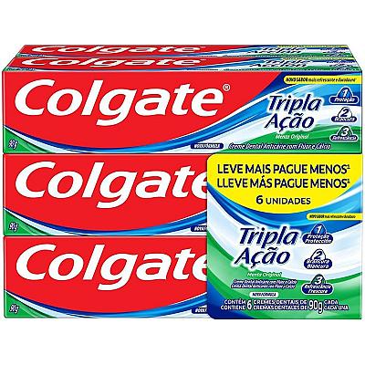 Imagem do produto Colgate Creme Dental Tripla Ação Menta 90G Pacote...
