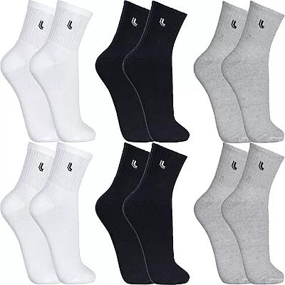 Imagem do produto Kit 6 Pares Meias Lupo Original Cano Médio Alto 32...