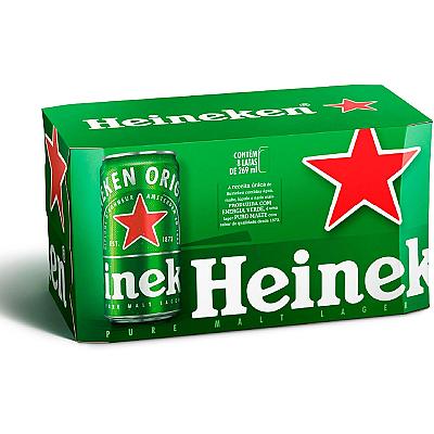 Imagem do produto Pack Heineken Cerveja Pilsen 8 latas de 269ml