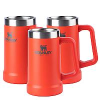 Imagem do produto Kit 3 Canecas Térmicas de Cerveja Flame Red Stanle...