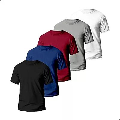 Imagem do produto Kit 5 Camisetas Básicas Masculina da Dry Fit Lisa...