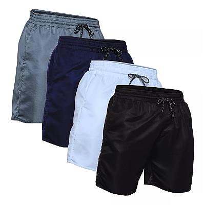 Imagem do produto Kit 4 Short Praia Masculino Bermuda Verão Academia...