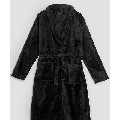 Imagem do produto Roupão fleece com faixa e bolsos preto | Casa Riac...