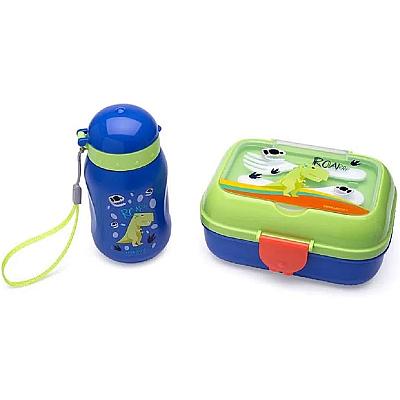 Imagem do produto Kit Lanche Dino Garrafa Plástica 500ml + Marmita 7...