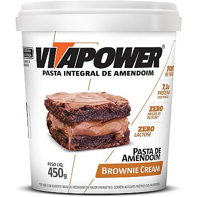 Imagem do produto VitaPower Pasta De Amendoim Integral - 450G Browni...