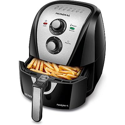 Imagem do produto Fritadeira Sem Óleo Air Fryer 4L, Mondial, Preto/I...
