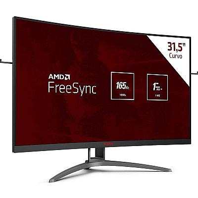 Imagem do produto Monitor Gamer AOC Agon 32" Curvo 165Hz 1ms FreeSyn...