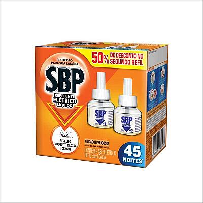 Imagem do produto SBP Repelente Elétrico Líquido 45 Noites 50% 2ª Un...