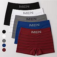 Imagem do produto Kit com 5 Cuecas Boxers Masculina de Microfibra -...