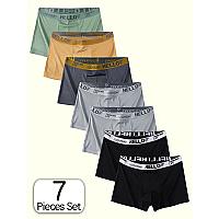 Imagem do produto Conjunto de 7 cuecas boxer para homem com estampad...