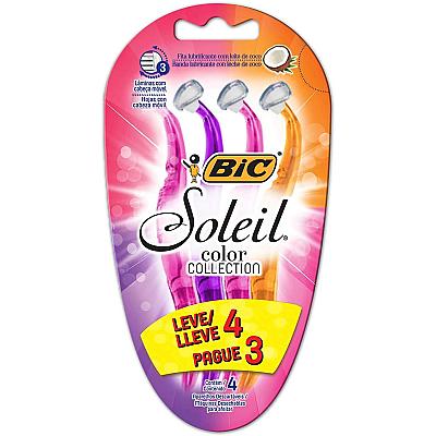 Imagem do produto BIC Aparelho De Depilar Soleil Rosa Roxo E Laranja...