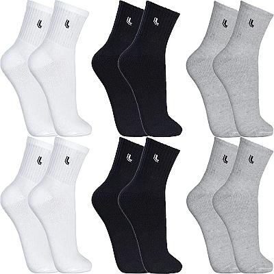 Imagem do produto Kit 6 Pares Meias Lupo Cano Médio Alto Academia Or...
