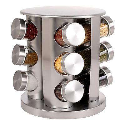 Imagem do produto Porta Tempero Giratório 360 com 12 potes vidro sup...