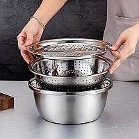 Imagem do produto Conjunto de Cozinha em Aço Inoxidável com 3 Peças...