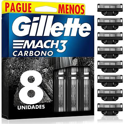Imagem do produto Refils Para Barbear Gillette Mach3 Carbono Carga p...
