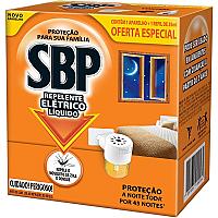 Imagem do produto SBP Repelente Elétrico Líquido 45 Noites, Aparelho...