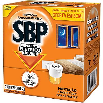 Imagem do produto SBP Repelente Elétrico Líquido 45 Noites, Aparelho...